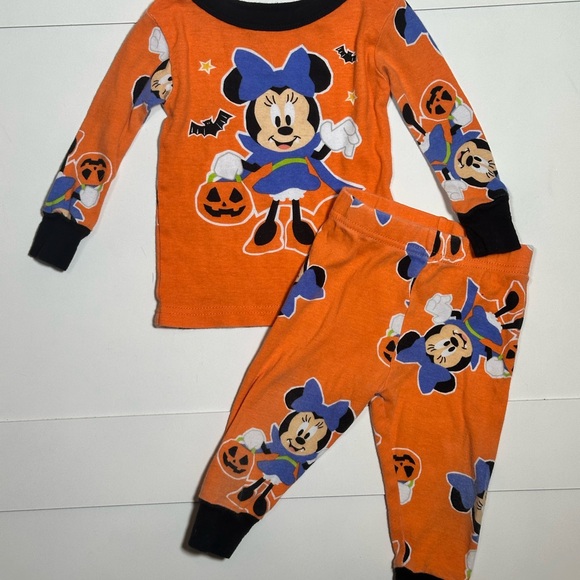 Disney Other - Disney Baby Minnie Mouse Halloween Pajama Set Size 12M